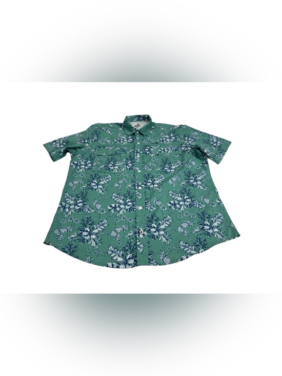Izod Other - Izod Green Floral Short-Sleeve Button-Down Shirt